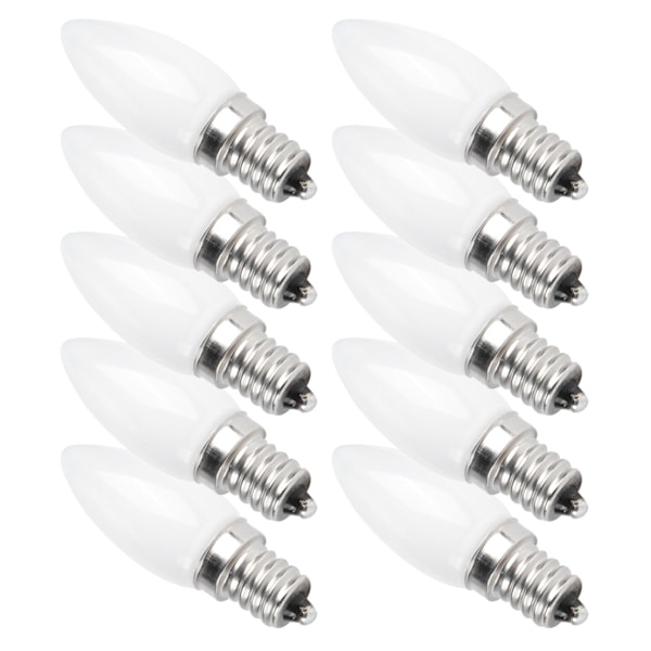 10 st E12 LED-lampa 1,5W Varmvitt Ljus för Ljuskrona Taklampa Vägglampa Hembelysning AC 110V