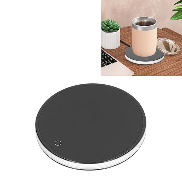 Koppvärmareplatta i aluminiumlegering 18W Bärbar hushålls elektrisk muggvärmareplatta för kaffe te mjölk EU-kontakt 220V Vit