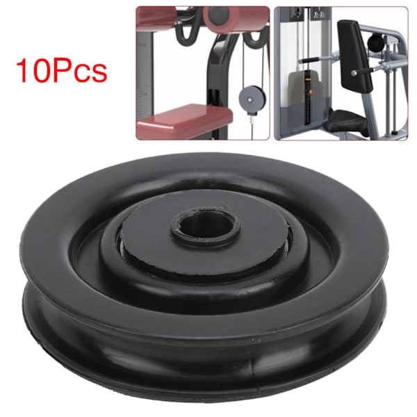 10 st universella remskivor Fitness lyftutrustning tillbehör Nylon lagerkärna 75 mm