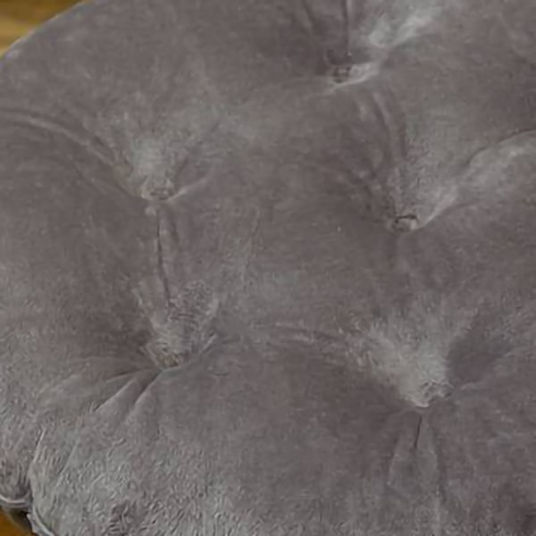 Sittkudde söt färgmatchning varm plysch bekväm fyllning stolskudde för höst vinter rund grå 40x40cm