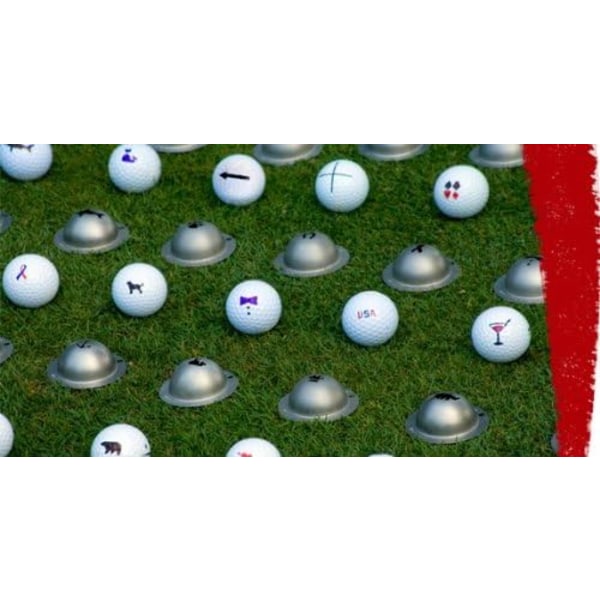 Plåtkopp golfboll anpassat markörjusteringsverktyg