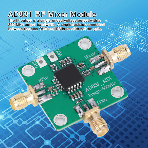 RF-blandaremodul AD831 Högfrekvens Drivinverter Förstärkarkort Konverterare 1‑500MHz