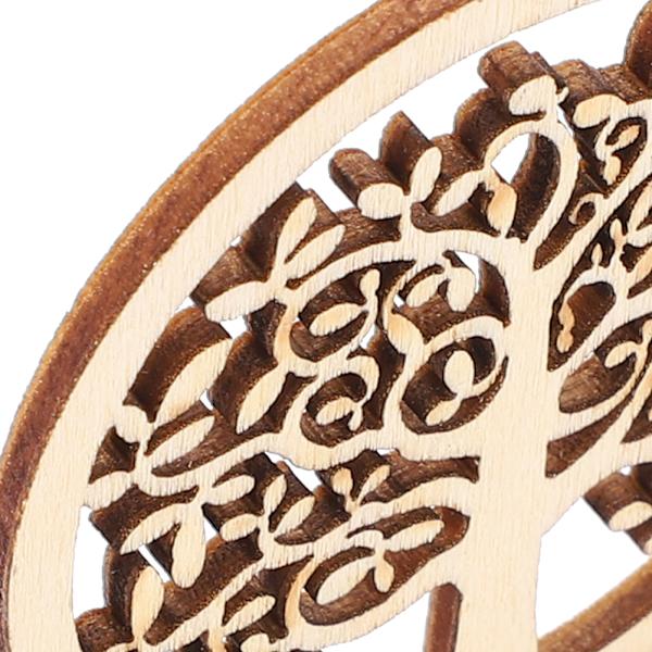 48 st trä Livets träd Ray Carving DIY hantverk semesterdekoration prydnader hantverk