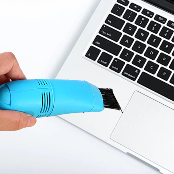 Tangentbordsdammsugare USB-driven Effektiv Adsorption Lättviktig Dator Dammsugare för Laptop Blå