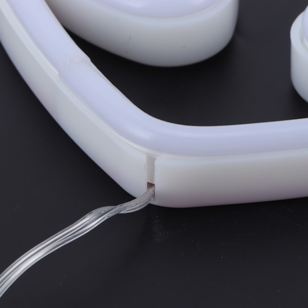 Alienformad Neonljus Dekorativ LED Neon Skyltar Ljus Bröllopsdekor USB Batteridriven (Blå Ring Rosa Öga)