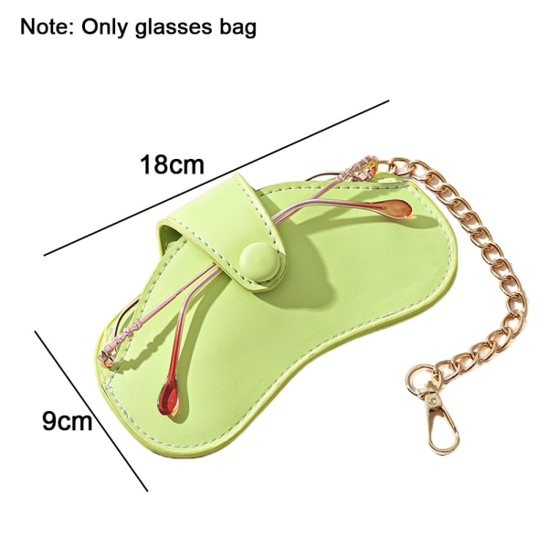 Simple Glasses Bag Simple Solglasögon Förvaringsväska Anti-fall, grön