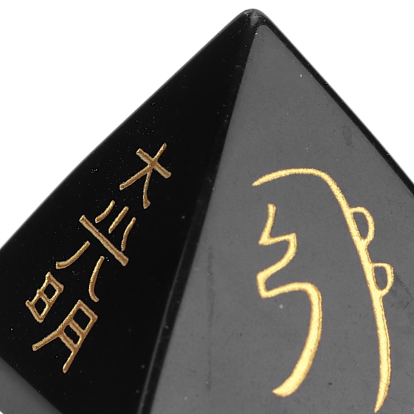 Pyramid Energigenerator Attrahera rikedom välstånd frigöra negativitet Kristallpyramid för kontor sovrum bil Svart obsidian