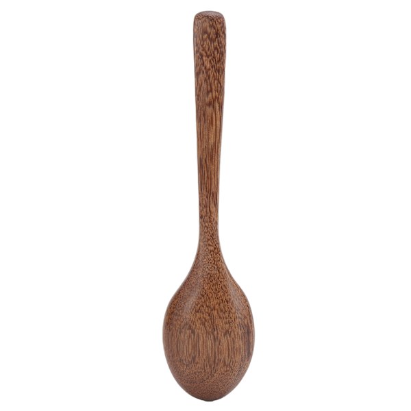 5 st träskedar Burr Free Robust Hållbar Lätt Värmebeständig Trä Mätssked Set för Gåvor HemBig Crimp Tail Spoon