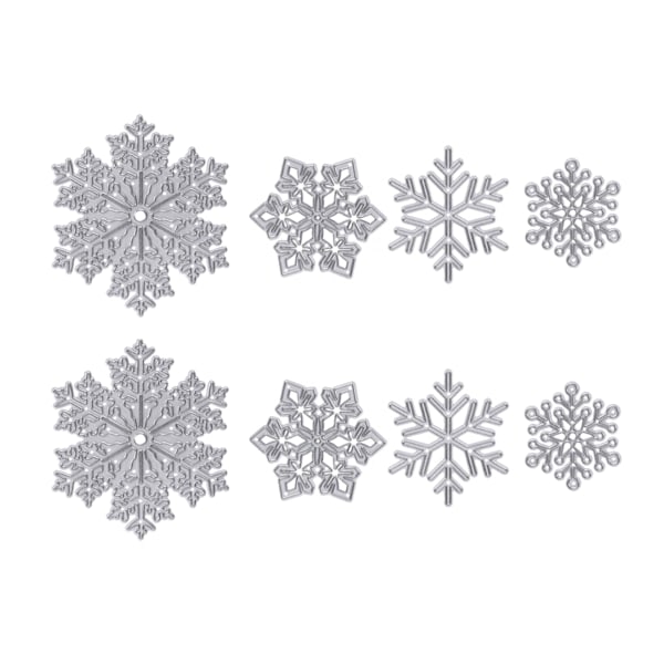 Jul Metall Scrapbooking Snöflingor Stansar, Tunn Stans för Exakt Korttillverkning & Prägling, Elegant Silver Snöflinga Design för Vinter