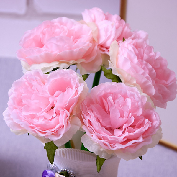 Konstgjord Ranunkel Simulerad Blombukett För Heminredning (Rosa)
