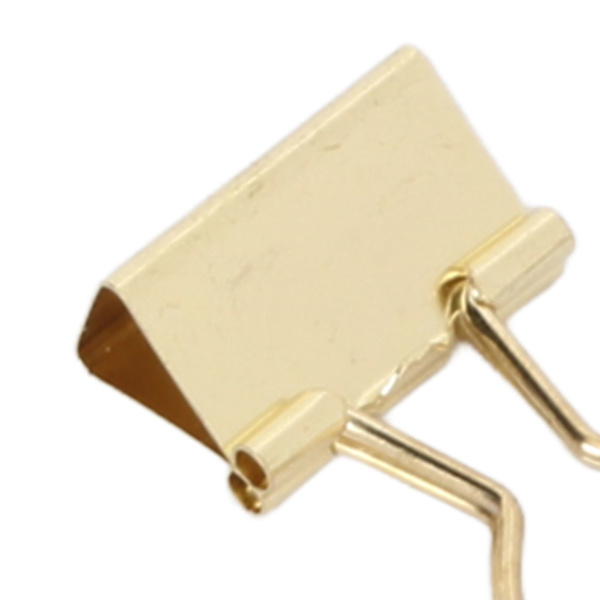 12 st hjärtformade klämmor i metall, små klämmor för papper, guld