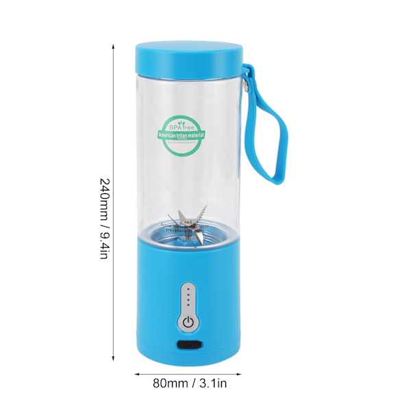 530ml Elektrisk Juicepress USB Elektrisk Juicepress Blender Portabel Blender Kopp för Hushåll Kontor Camping
