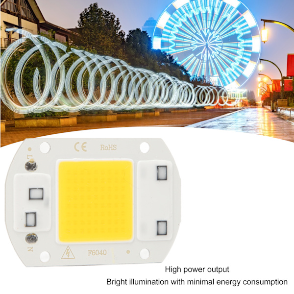 2 st LED COB-chip med hög effekt, drivrutinfri integrerad SMD-lampkula, ljusstark och effektiv vändbar COB-lampkula, varmt ljus, 30 W