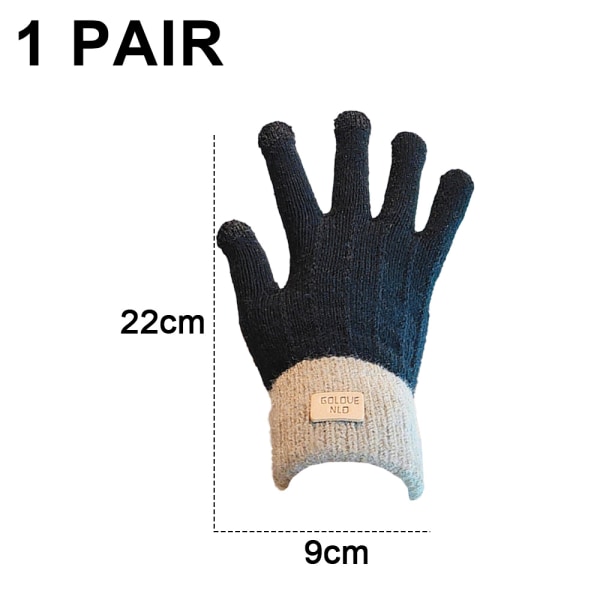 Vinterhandskar för kvinnor, varm elastisk manschett thermal handske, stil 2
