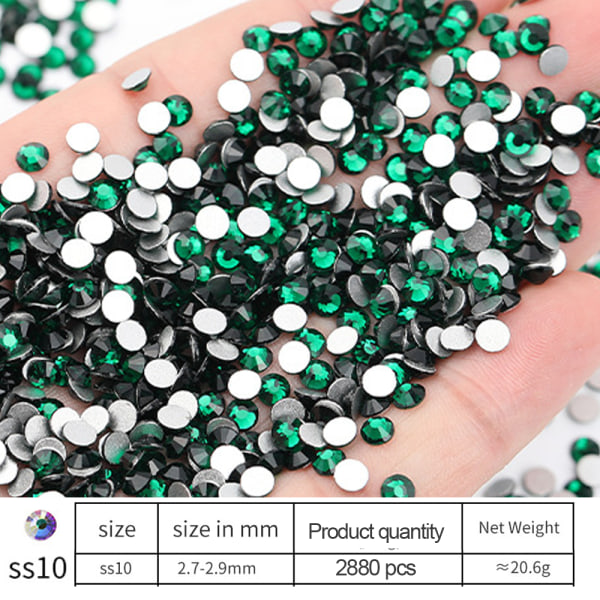 Kristallglas Hotfix Rhinestones, för hantverk kläder kostymer