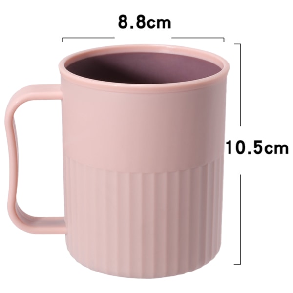 4 st Plast kaffekoppar, festmuggar, med handtag, rosa