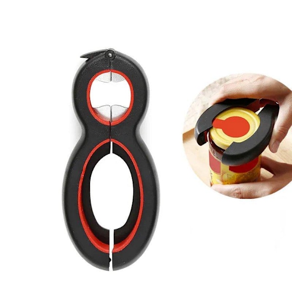 [6 Functions] Universal Opener for Bottles/Jars/Cans - Black