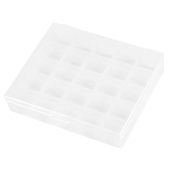 1 st Plast Tom Spolhållare Symaskin Spole Organiserare Förvaring Klar Box för 25 Spolar