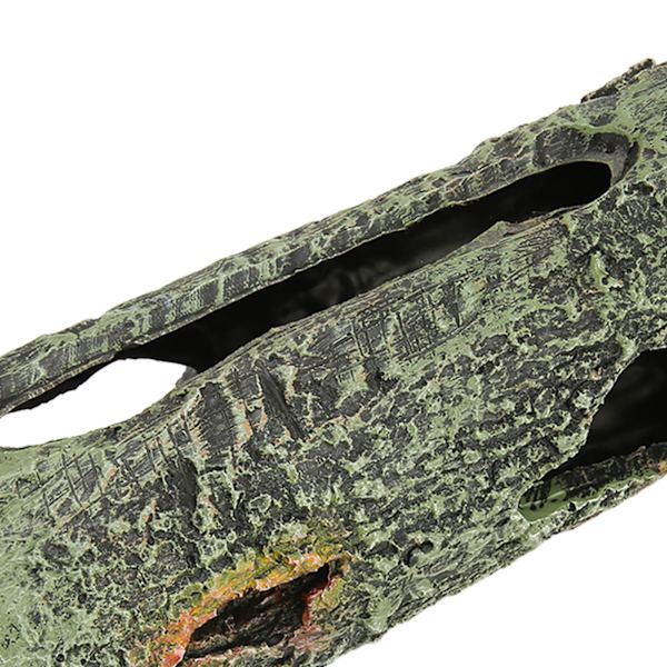 Akvarium Trädstam Ornament Simulering Artificiell Akvarium Grott ihålig Trädstam för Fisk Sköldpaddor Reptiler