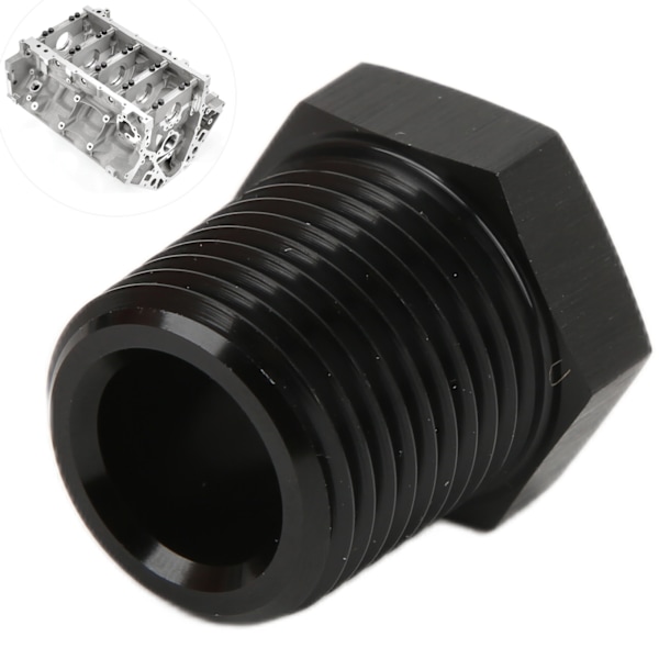 1/4 tum NPT Han till 1/8 tum NPT Hon Reduceradapter Svart Koppling Biltillbehör