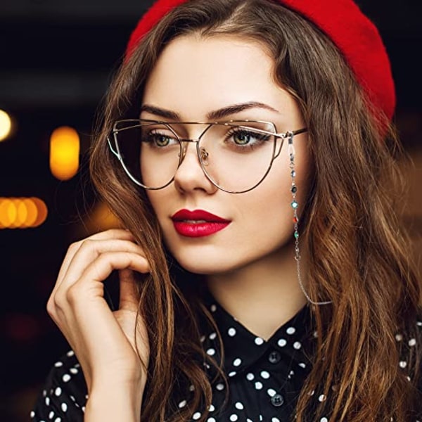 Glasögonkedjor för kvinnor, läsglasögonhållare