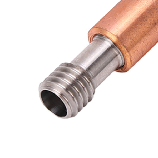 2 st 3D-skrivarhalsmunstycke Ti-legering Koppar Bimetall för Ender 3 3 V2 3 Pro Hotend 4,1 mm Genomgående Hål