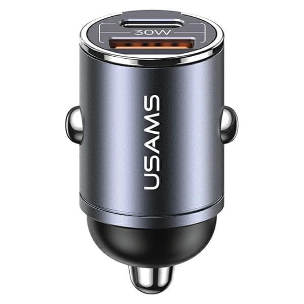 USAMS Lad. ensam. 1xUSB+1xUSB-C C38 30W PD Snabbladdning med inbyggd stål-/lackring CC206CC01 (US-CC206)