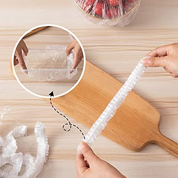 Elastiska skålskydd i plast, säkert material, förvaringspåsar, elastiska återanvändbara matskydd för bred användning i kök och utomhusmiljöer