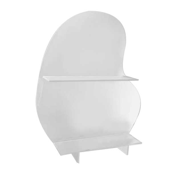 Kosmetisk förvaringshylla sminkhylla arrangör för badrum sovrum omklädningsrum skrivbord transparent matt S