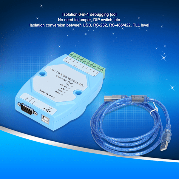 Isolerat seriellt portmodul 6‑i‑1 FT232 USB / 485/422/232 / TTL-omvandlare YN4561I
