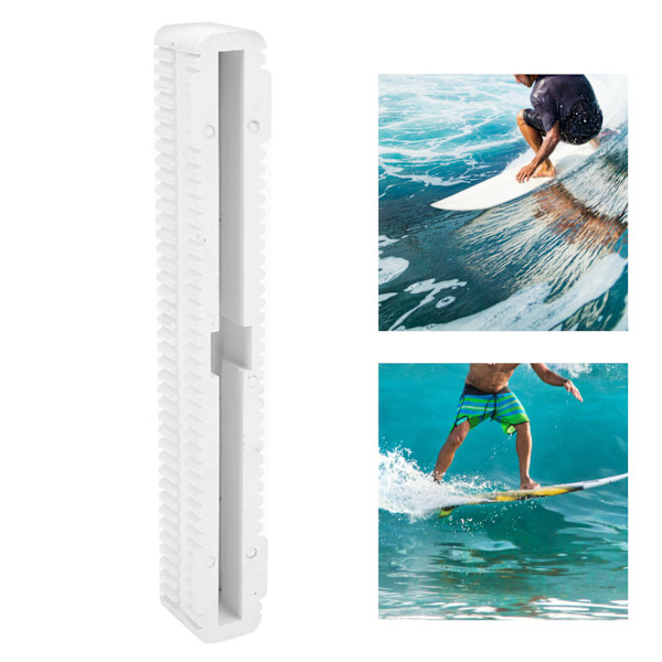 8 tum lättvikts surfbräda fenbox PVC longboard wakeboard fenbox stor svans roder slitsar vit