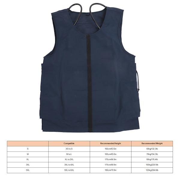 Sommarkylväst för Män Kvinnor Polyester TPU Vatten Cirkulation Kylning Sport Cool Ice Väst för Utomhus Fiske Cykling Löpning Trädgårdsarbete XL