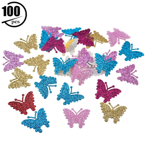 100 st färgglada dekorationsplaster Trim Applique DIY syplåster klädtillbehör (typ A)