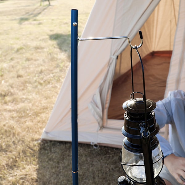 Bärbar hopfällbar lyktstativ i aluminiumlegering för utomhuscamping BBQNavy Blue