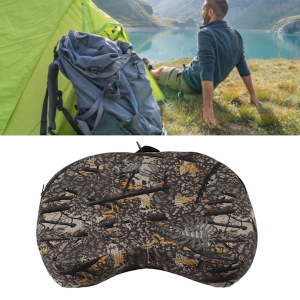 Portabel Kamouflage Konkav Sittdyna Utomhus Camping Jakt Sittmatta Kudde Grå Gul Camo