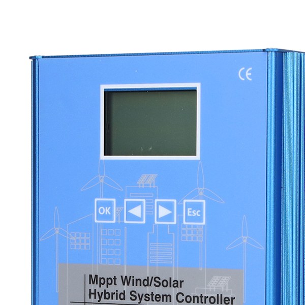 Hybrid Vind- och Solregulator Superladdad MPPT LCD-Skärm 800W Vindturbin Generator för 24V 48V Batteri