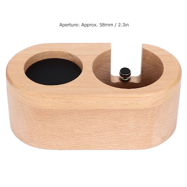 Kaffe Filter Tamper Hållare 58mm Bländare Kaffe Knock Box Trä Textur Trä Kaffe Tamping Station med halkfria fötter