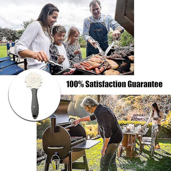 Grillborste i rostfritt stål, grillskrapa i rostfritt stål, grillrengörare, grillborste