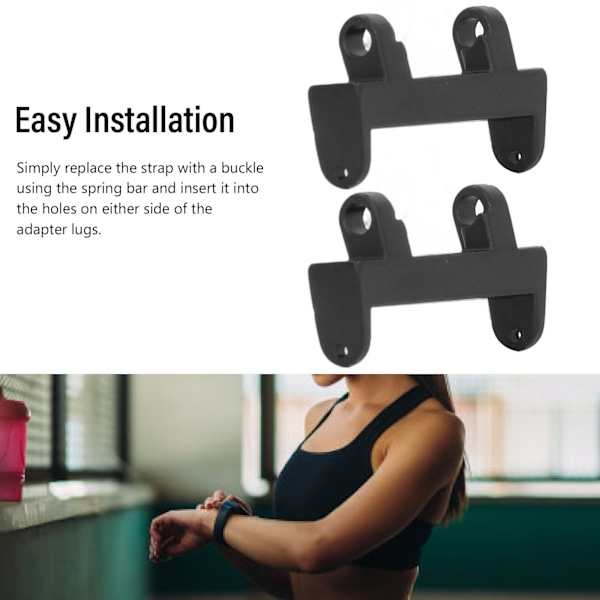 Klockarmbandsanslutning Rostfritt Stål Klockarmbandsanslutning för Amazfit Active A2212 med 22mm Innerdiameter Svart
