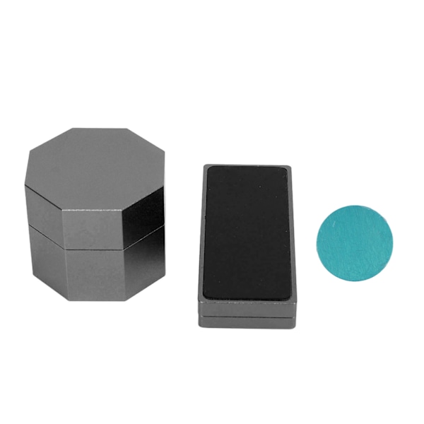 Biljard Oktagon Krita Fodral Set Magnetisk Biljard Kö Krita Box Hållare med Tyst Fix Klipp Svart