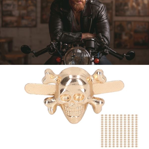 150 st Skull Rivets Fashionable Gothic Style Vackra Skull Stud Tillbehör för DIY Skor Kläder Väskor Guld