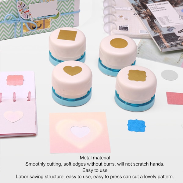Hobby Hålslag Magnetisk Metall Papper Hålslag DIY Präglingsstans för Pappershantverk Scrapbooking Kort Konst Rund Form