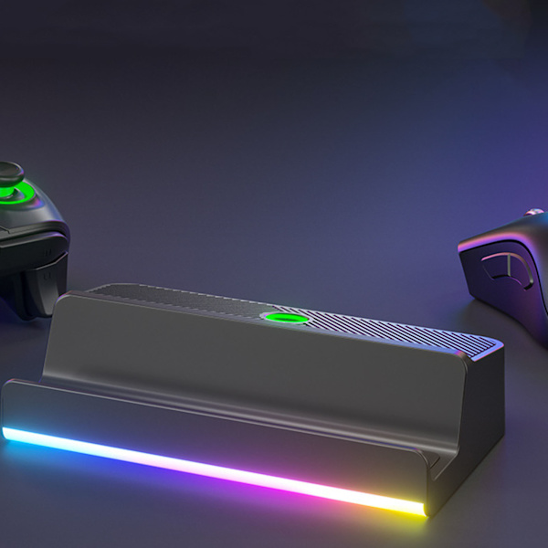 för Steam Deck Docking Station HD Multimedia Interface 2.0 4K 5 i 1 Hub Spelkonsol Docking Station med RGB-lampor