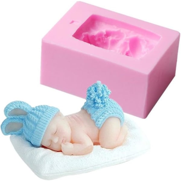 1 st New Arrival Design 3D Baby Form Baby Dressed Bunny Choklad Fondant Tårta Dekorationsverktyg