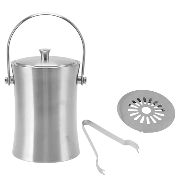 ChillMaster Isolerad Ishink, Elegant Finish Dubbelväggig Rostfritt Stål Håller Kylan, Elegant Hållbar Design För Hemmabar, Portabel Ishink