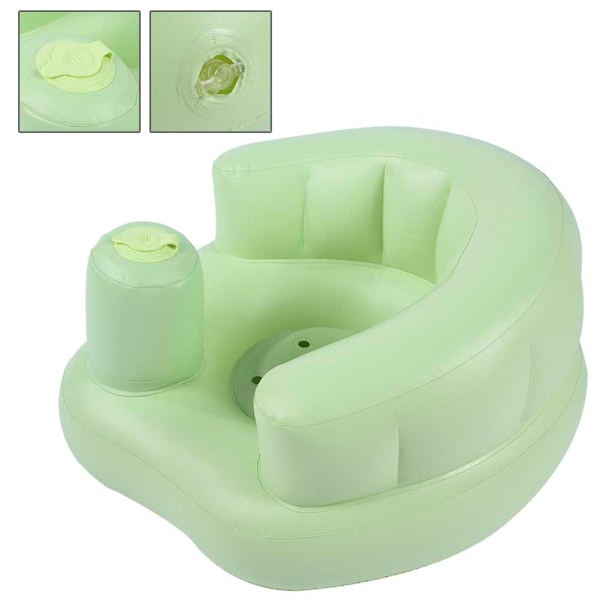 Baby Inbyggd Pump Badstol Uppblåsbar Stol Soffa Lek Barn (grön)