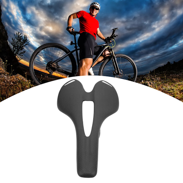 Cykelsadelskudde 3K Sadelstolpe ihålig andningsbar fullkolfiber för mountainbike landsvägscykel matt yta
