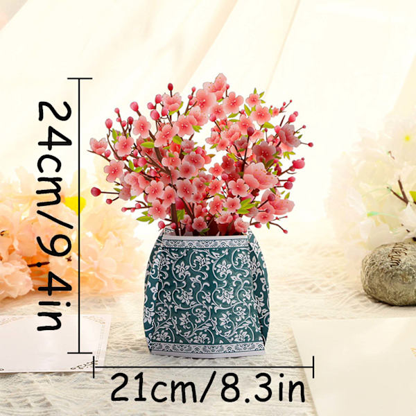 Pop Up-kort, Pop Up-blomkort, 3D-födelsedagskort, 3D Pop Up-kort till henne Mamma Mors dag - Fru Flickvän Jubileum Alla hjärtans dag Pop-up, Födelsedag