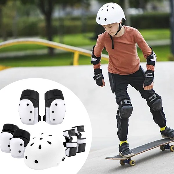 Skateboard Skydd Vuxen Barn Rullskridskor Skydd Skateboard Knäskydd Sköldpadda Förtjockat 7-Delars Set
