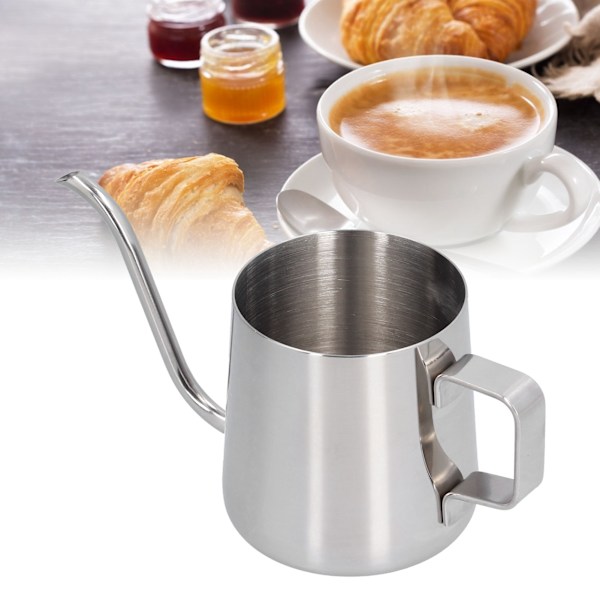 250 ml rostfritt stål hängande öra kaffekanna gåshals pip kaffekanna tekanna för hemmakontor